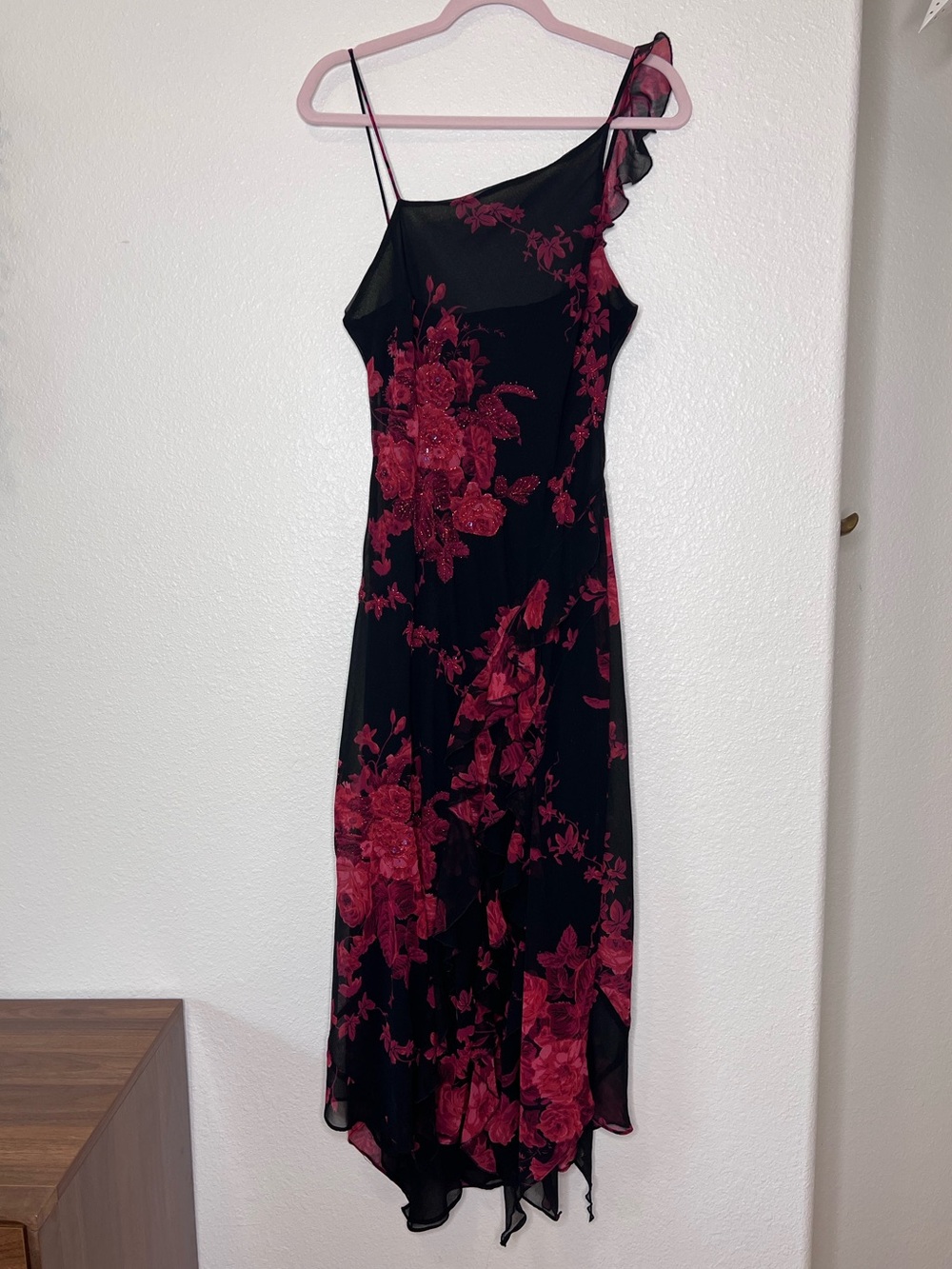 Connected Apparel Asymmetrical Maxi Dress Size Medium